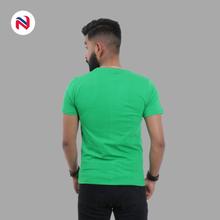 Nyptra Green Solid Muscle Fit Cotton T-Shirt For Men
