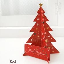 DoreenBeads 18.5x13.8cm Creative 3D Christmas Tree Cards Gifts Merry