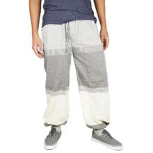 Linen Unisex Loose Pant White and Grey