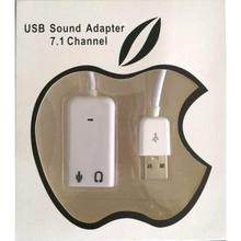 USB 2.0 Virtual 7.1 Channel Audio Sound Card Adapter-White