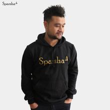 Sparsha Printed Black Hoodie