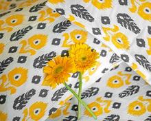 Kaapa Yellow Ikat Cotton Bedsheet