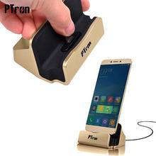 PTron Cradle With Micro USB For All Android Phones (Gold)