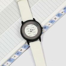 White Dial Music Note Printed Stylish Analog Unisex Watch - Pink