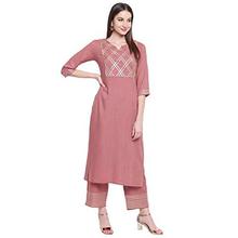 Khushal K Women's Rayon Printed Kurta With Palazzo Set