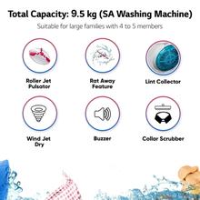 Colors 9.5kg Semi Automatic Washing Machine | CL-SM905