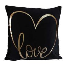 'Love' Printed Square Shape Cushion With Cover