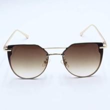 Tom Hardy 1210 Round Lens Cat Eye Sun Glasses For Women - Brown