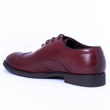 Caliber Shoes Wine Red Lace Up Formal Shoes For Men (637C)