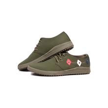 Green Lace-up Shoes For Men- P407