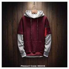 Hifashion- Cool Long Sleeve Sweatshirt hoodies For Men-Maroon