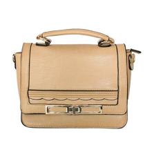 Nude Front Lock Cross Body Bag For Women