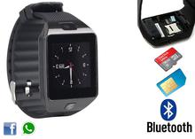 Black Dz09 Bluetooth Smart Watch With Camera And Sim Card & Sd Card slot Compatible