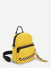 Contrast Striped Detail Backpack