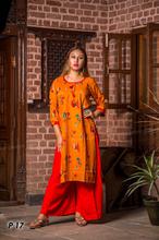 Yellow Floral Printed Front Buttoned Kurti For Women