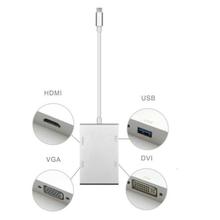 USB-C (Type C) To HDMI DVI VGA Multiport Adapter with USB 3.0 HUB