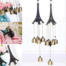 Paris Tower Metal Tubes Bells Windchime Outdoor Wind Chimes Living Yard Garden Home Hanging Decoration Ornaments