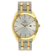 Titan Regalia Silver Dial Analog Watch For Men Silver/Gold-1582BM01