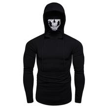 2019 Long Sleeve Fitness Hoodies Men Autumn Thin