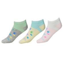 Pack Of 3 Printed Socks For Women- Grey/Yellow/Pink