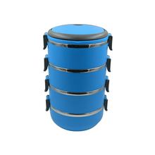 Plastic Lunch Box Four layer (2800 ml), Blue-1 Pc