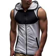 IceLion 2019 Spring Sleeveless Hoodies Men Slim Fit