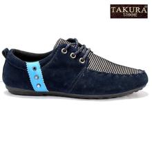 Takura Blue/White Seude Casual Shoes For Men(T11)