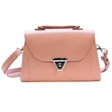 Pink Flip Lock Sling Bag For Women