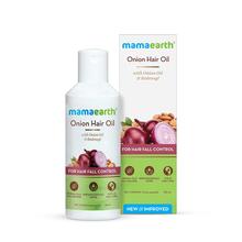 Mamaearth Onion Hair Oil For  Hair Fall Control With Redensyl, 150Ml