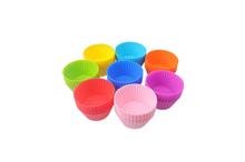 Silicone Cake Muffin Chocolate Cupcake Cups Mold 7Cm Colorful (Pack of 6)