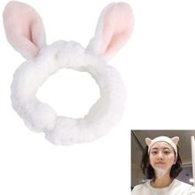 Cute Rabbit Ears Face Washing Elastic Hairband