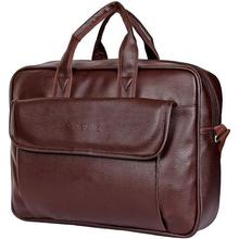 Sassie Leatherette 12 LTR Brown Office Bag, Laptop Briefase,