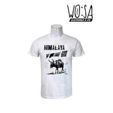 White Himalaya Printed Round Neck T-Shirt For Men