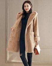 long overcoat with fur for female
