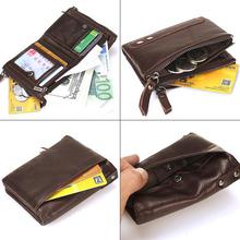 Vintage Genuine Leather Men Wallet Coin Purse Wallets