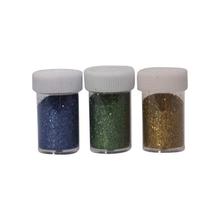 Pack Of 3 Glitter Powder-Blue/Green/Golden