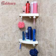 Snap Up Shelf - Bathroom Corner Rack White