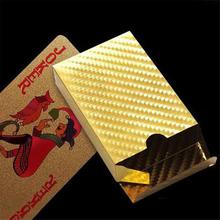 24K Gold Playing Cards Plastic Poker Game Deck Foil Pokers