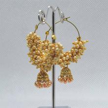 Faux Pearl Beaded Loop Pinjada Drop Earrings For Women