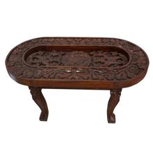 Brown Wooden Carved Table-411