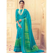 Stylee Lifestyle Blue Kota Silk Printed Saree (1690)