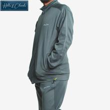 Hills & Clouds Two Toned Light Weight High Neck Zip Jacket (Grey)