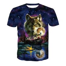 2019 new Harajuku tshirt Men t shirt 3D Wolf T-shirt