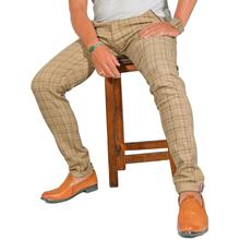 Virjeans Stretchable Cotton Check Chinos Pant for Men (VJC 713) Cream