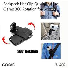 Backpack Hat Clip Quick Release Clamp 360 Rotation Gopro