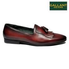 Gallant Gears Red Leather Slip On Formal Shoes For Men - (139-A11)