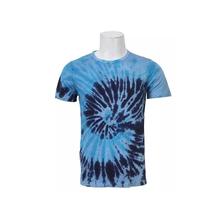 Blue/Black  Cotton Tie Dye T-Shirt For Men