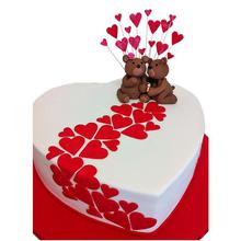 Valentines Teddy Cream Cake UNC07