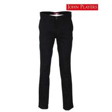 John Players Black Cotton Regular Fit Chinos Pants For Men JP32TCCR1008