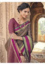 Stylee Lifestyle Brown Banarasi Silk Jacquard Saree 2051